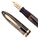 CIRCA 1938 SHEAFFER OVERSIZE GOLDEN BROWN BALANCE FOUNTAIN PEN RESTORED OFFERED BY ANTIQUE DIGGER