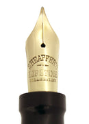 CIRCA 1938 SHEAFFER OVERSIZE GOLDEN BROWN BALANCE FOUNTAIN PEN RESTORED OFFERED BY ANTIQUE DIGGER