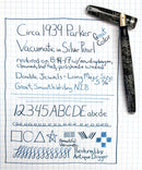 1939 PARKER SILVER PEARL DOUBLE JEWEL VACUMATIC FOUNTAIN PEN LONG MAJOR RESTORED OFFERED BY ANTIQUE DIGGER