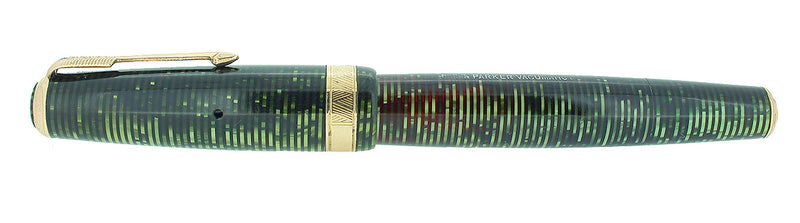 1939 PARKER EMERALD PEARL SENIOR MAXIMA VACUMATIC DJ FOUNTAIN PEN RESTORED OFFERED BY ANTIQUE DIGGER