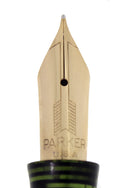 1939 PARKER EMERALD PEARL SENIOR MAXIMA VACUMATIC DJ FOUNTAIN PEN RESTORED OFFERED BY ANTIQUE DIGGER