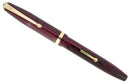 CIRCA 1956 CONWAY STEWART RED HERRINGBONE CELLULOID M - BBB FLEX NIB FOUNTAIN PEN RESTORED OFFERED BY ANTIQUE DIGGER