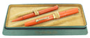 1920S WATERMAN CARDINAL 52 1/2V FOUNTAIN PEN AND PENCIL SET XF-BBB NIB RESTORED OFFERED BY ANTIQUE DIGGER