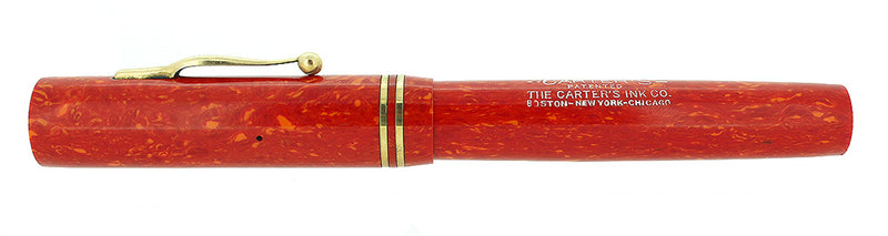 SCARCE CIRCA 1928 CARTER'S OVERSIZE 10117 CORAL FOUNTAIN PEN NEAR MINT CONDITION OFFERED BY ANTIQUE DIGGER