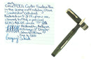 EARLY 1930S CARTER FOUNTAIN PEN OLIVE SNAKESKIN CELLULOID OFF CATALOG RESTORED OFFERED BY ANTIQUE DIGGER