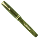 EARLY 1930S CARTER FOUNTAIN PEN OLIVE SNAKESKIN CELLULOID OFF CATALOG RESTORED OFFERED BY ANTIQUE DIGGER
