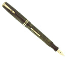 EARLY 1930S CARTER FOUNTAIN PEN OLIVE SNAKESKIN CELLULOID OFF CATALOG RESTORED OFFERED BY ANTIQUE DIGGER