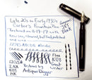 1930s CARTER'S JET BLACK CELLULOID FOUNTAIN PEN WITH M to BBB FLEXIBLE NIB IN RESTORED CONDITION OFFERED BY ANTIQUE DIGGER