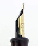 CIRCA 1937 CHILTON MAROON WING-FLOW FOUNTAIN PEN RESTORED INLAID GOLD DESIGN OFFERED BY ANTIQUE DIGGER