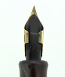CIRCA 1937 CHILTON MAROON WING-FLOW FOUNTAIN PEN RESTORED INLAID GOLD DESIGN OFFERED BY ANTIQUE DIGGER