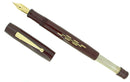 CIRCA 1937 CHILTON MAROON WING-FLOW FOUNTAIN PEN RESTORED INLAID GOLD DESIGN OFFERED BY ANTIQUE DIGGER