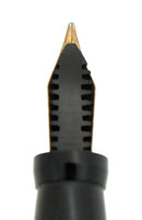 CIRCA 1925 CHILTON BOSTON BLACK HARD RUBBER FOUNTAIN PEN STICKERED MINT CONDITION OFFERED BY ANTIQUE DIGGER