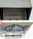 CIRCA 1950s COIN OPERATED BALLPOINT PEN VENDING MACHINE GREAT GRAPHICS WORKING CONDITION OFFERED BY ANTIQUE DIGGER