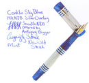 CONKLIN FOUNTAIN PEN ANTIQUE COLLECTION SKY BLUE SILVER OVERLAY 14K NIB MINT OFFERED BY ANTIQUE DIGGER