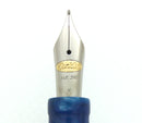 CONKLIN FOUNTAIN PEN ANTIQUE COLLECTION SKY BLUE SILVER OVERLAY 14K NIB MINT OFFERED BY ANTIQUE DIGGER