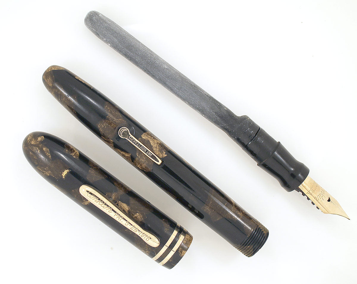 RESTORED CIRCA 1930 CONKLIN ENDURA SYMETRIK BRONZE & BLACK