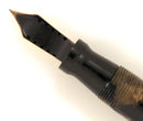 RESTORED CIRCA 1930 CONKLIN ENDURA SYMETRIK BRONZE & BLACK CELLULOID FOUNTAIN PEN OFFERED BY ANTIQUE DIGGER