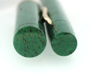 1927 CONKLIN SENIOR ENDURA MEDIUM GREEN HARD RUBBER FOUNTAIN PEN RESTORED OFFERED BY ANTIQUE DIGGER