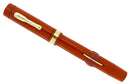 CIRCA 1924 CONKLIN SENIOR ENDURA RED HARD RUBBER CRESCENT FILLER FOUNTAIN PEN OFFERED BY ANTIQUE DIGGER