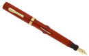 CIRCA 1924 CONKLIN SENIOR ENDURA RED HARD RUBBER CRESCENT FILLER FOUNTAIN PEN OFFERED BY ANTIQUE DIGGER