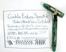 RESTORED CIRCA 1930 CONKLIN ENDURA SYMETRIK JADE & BLACK VEIN FOUNTAIN PEN OFFERED BY ANTIQUE DIGGER