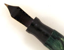 RESTORED CIRCA 1930 CONKLIN ENDURA SYMETRIK JADE & BLACK VEIN FOUNTAIN PEN OFFERED BY ANTIQUE DIGGER