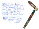 CIRCA 1935 CONKLIN NOZAC RED PEARL STRIPED 5M WORD GAUGE FOUNTAIN PEN RESTORED OFFERED BY ANTIQUE DIGGER