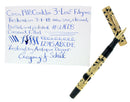 C1918 CONKLIN CRESCENT GOLD FILLED 3 LEAF FILIGREE ON BHR FOUNTAIN PEN WITH F - BBB FLEX NIB OFFERED BY ANTIQUE DIGGER