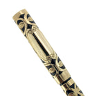 C1918 CONKLIN CRESCENT GOLD FILLED 3 LEAF FILIGREE ON BHR FOUNTAIN PEN WITH F - BBB FLEX NIB OFFERED BY ANTIQUE DIGGER