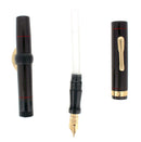 RARE 1924 CONKLIN ENDURA SENIOR LONG BLACK HR CRESCENT FILLER FOUNTAIN PEN RESTORED OFFERED BY ANTIQUE DIGGER