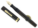 RARE 1924 CONKLIN ENDURA SENIOR LONG BLACK HR CRESCENT FILLER FOUNTAIN PEN RESTORED OFFERED BY ANTIQUE DIGGER