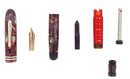 CIRCA 1936 CONKLIN NOZAC RED GRAY MARBLED 5M WORD GAUGE FOUNTAIN PEN RESTORED OFFERED BY ANTIQUE DIGGER