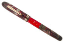CIRCA 1936 CONKLIN NOZAC RED GRAY MARBLED 5M WORD GAUGE FOUNTAIN PEN RESTORED OFFERED BY ANTIQUE DIGGER