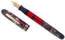 CIRCA 1936 CONKLIN NOZAC RED GRAY MARBLED 5M WORD GAUGE FOUNTAIN PEN RESTORED OFFERED BY ANTIQUE DIGGER