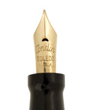 CIRCA 1936 CONKLIN NOZAC RED GRAY MARBLED 5M WORD GAUGE FOUNTAIN PEN RESTORED OFFERED BY ANTIQUE DIGGER