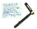CIRCA 1920 CONKLIN 75 BLACK CHASED HR CRESCENT FILLER FOUNTAIN PEN RESTORED OFFERED BY ANTIQUE DIGGER