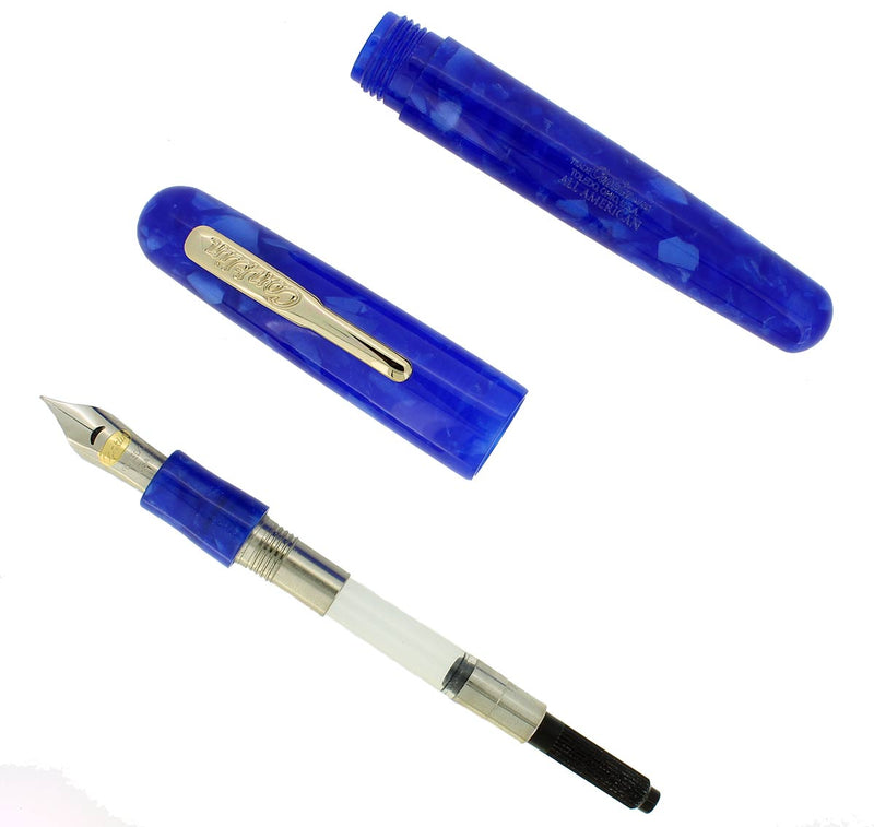 CONKLIN ALL AMERICAN LAPIS BLUE FOUNTAIN PEN MINT NEVER INKED IN BOX OFFERED BY ANTIQUE DIGGER