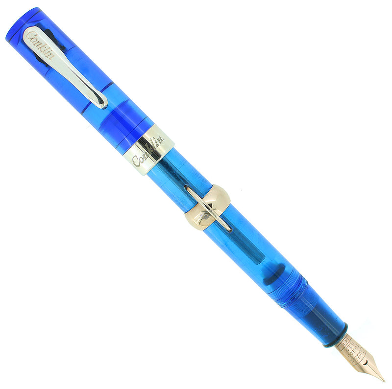 CONKLIN LIMITED EDITION MARK TWAIN BLUE DEMO CRESENT FILLER FOUNTAIN PEN OFFERED BY ANTIQUE DIGGER