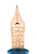 CONKLIN LIMITED EDITION MARK TWAIN BLUE DEMO CRESENT FILLER FOUNTAIN PEN OFFERED BY ANTIQUE DIGGER