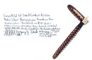 C1932 CONKLIN NOZAC RED & SILVER 5M WORD GAUGE HERRINGBONE FOUNTAIN PEN RESTORED OFFERED BY ANTIQUE DIGGER