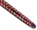 C1932 CONKLIN NOZAC RED & SILVER 5M WORD GAUGE HERRINGBONE FOUNTAIN PEN RESTORED OFFERED BY ANTIQUE DIGGER