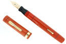 C1925 CONKLIN SENIOR ENDURA RED HARD RUBBER FOUNTAIN PEN RESTORED OFFERED BY ANTIQUE DIGGER