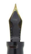 CIRCA 1936 CONKLIN RED V LINE HERRINGBONE OVERSIZED FOUNTAIN PEN RESTORED OFFERED BY ANTIQUE DIGGER