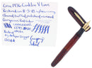 CIRCA 1936 CONKLIN RED V LINE HERRINGBONE OVERSIZED FOUNTAIN PEN RESTORED OFFERED BY ANTIQUE DIGGER