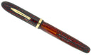 CIRCA 1936 CONKLIN RED V LINE HERRINGBONE OVERSIZED FOUNTAIN PEN RESTORED OFFERED BY ANTIQUE DIGGER