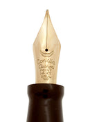 CIRCA 1936 CONKLIN RED V LINE HERRINGBONE OVERSIZED FOUNTAIN PEN RESTORED OFFERED BY ANTIQUE DIGGER