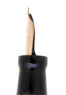 C1932 CONKLIN NOZAC EMERALD V-LINE HERRINGBONE 14 SIDED FOUNTAIN PEN RESTORED OFFERED BY ANTIQUE DIGGER