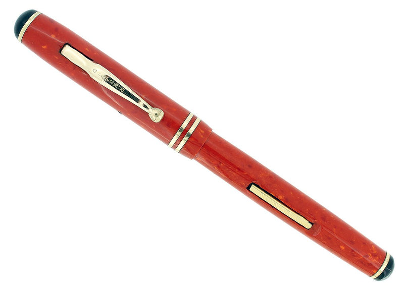 SCARCE CIRCA 1930 CARTER'S CORAL STREAMLINE FOUNTAIN PEN RESTORED OFFERED BY ANTIQUE DIGGER