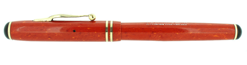 SCARCE CIRCA 1930 CARTER'S CORAL STREAMLINE FOUNTAIN PEN RESTORED OFFERED BY ANTIQUE DIGGER