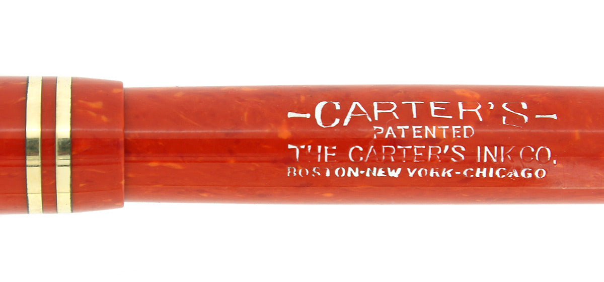 SCARCE CIRCA 1930 CARTER'S CORAL STREAMLINE FOUNTAIN PEN RESTORED